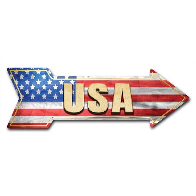 SignMission D-A-8-999559 8 x 24 in. Indoor & Outdoor Decor Direction Sticker Vinyl Wall Decals - USA - 24 in.